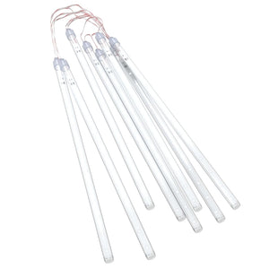 LED Meteor Lichter Kaltweiß 30cm 8er Set