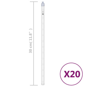 LED Meteor Lichter Blau 30cm 20er Set
