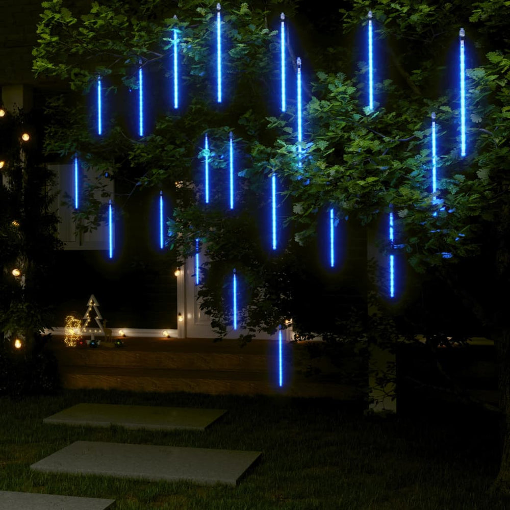LED Meteor Lichter Blau 30cm 20er Set