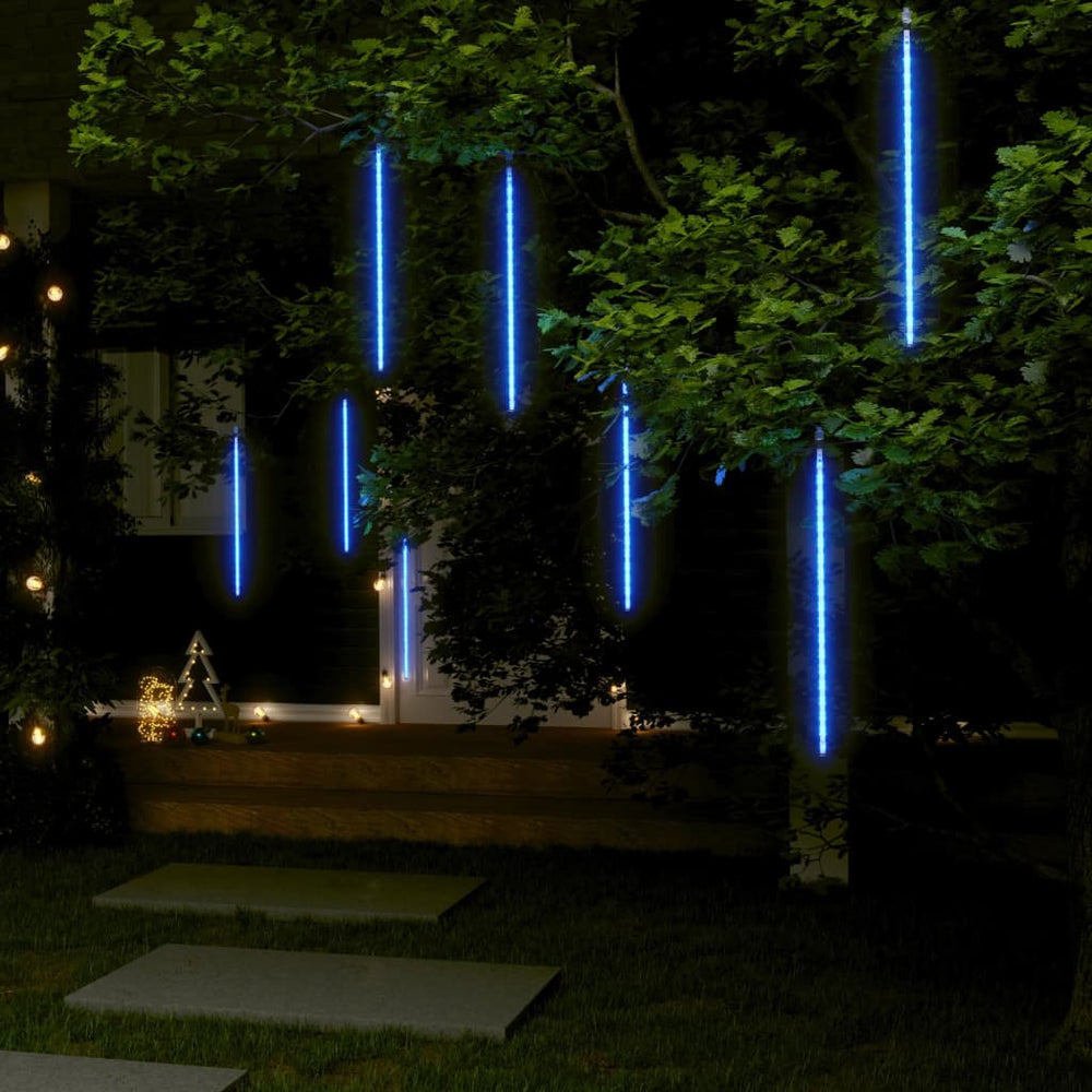 8er-Set blaue LED Meteor Lichter 50cm