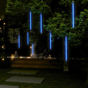 8er-Set blaue LED Meteor Lichter 50cm