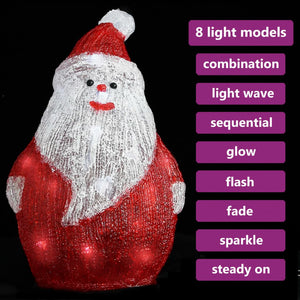 LED Weihnachtsmann Figur Acryl 28cm