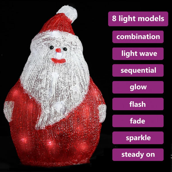 LED Weihnachtsmann Figur Acryl 28cm