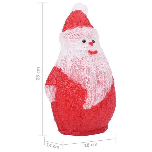 LED Weihnachtsmann Figur Acryl 28cm