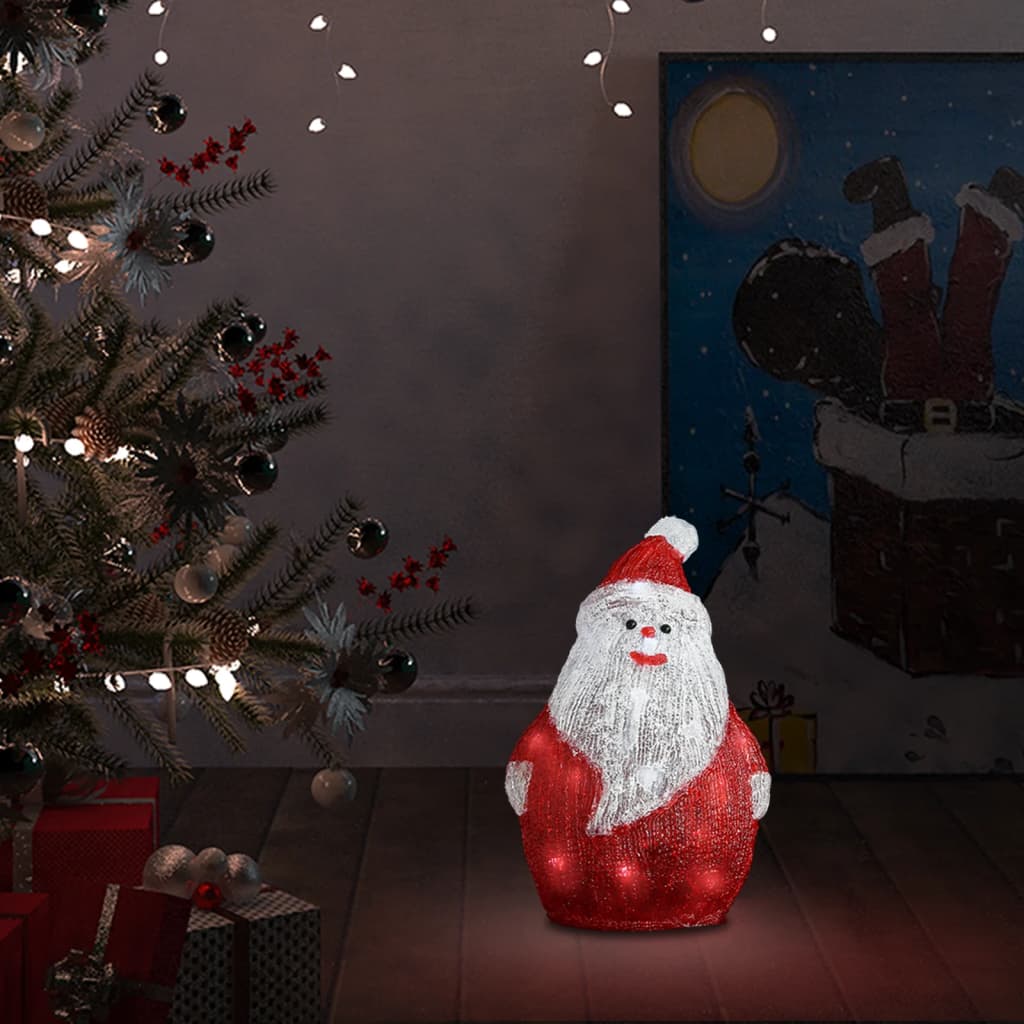 LED Weihnachtsmann Figur Acryl 28cm