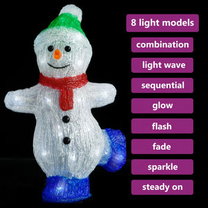 LED Schneemann Figur 30cm für Innen & Außen
