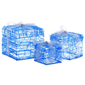 LED Geschenkboxen 3er Set, Kaltweiß