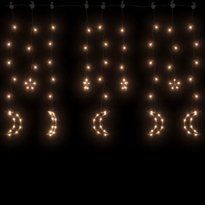 Stern und Mond Lichterkette mit Fernbedienung