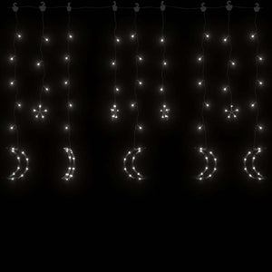 LED Stern und Mond Lichterkette mit Fernbedienung