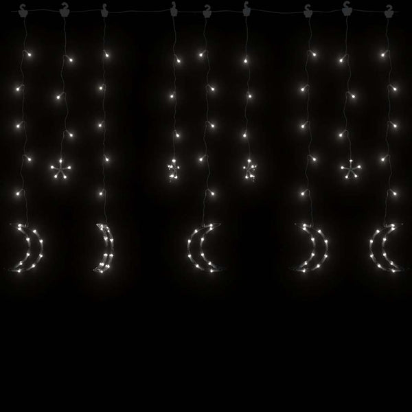 LED Stern und Mond Lichterkette mit Fernbedienung