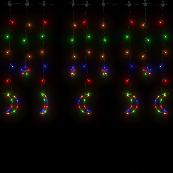 LED Stern und Mond Lichterkette mit Fernbedienung