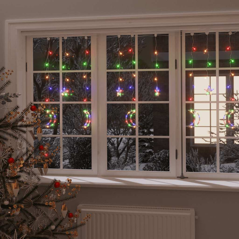 LED Stern und Mond Lichterkette mit Fernbedienung