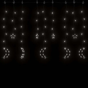 LED Stern und Mond Lichterkette mit Fernbedienung