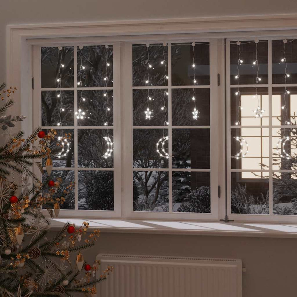 LED Stern und Mond Lichterkette mit Fernbedienung
