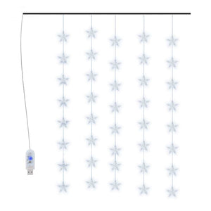 LED Sternenvorhang Lichterkette Kaltweiß 200 LEDs