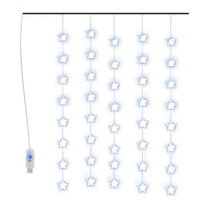 LED Sternenvorhang Lichterkette Blau 200 LEDs