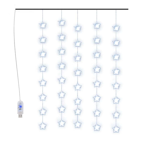LED Sternenvorhang Lichterkette Blau 200 LEDs