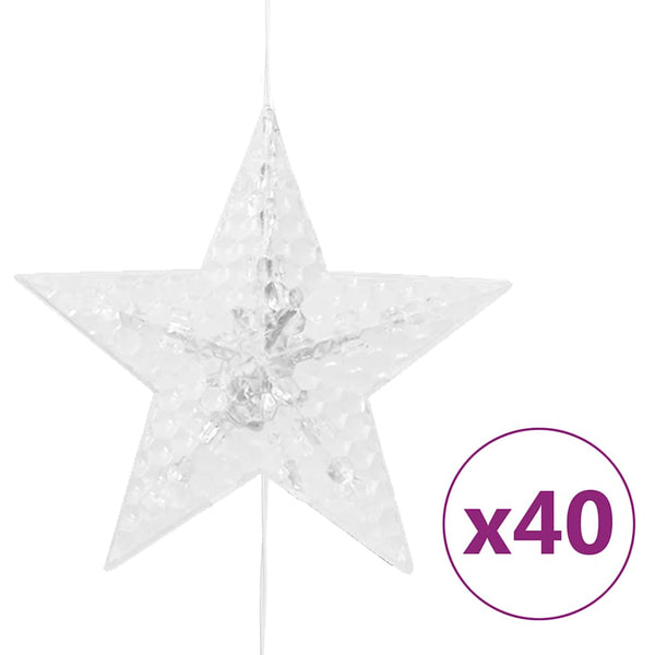 LED Sternenvorhang Lichterkette Blau 200 LEDs