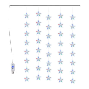 LED Sternenvorhang Lichterkette Bunt 200 LEDs