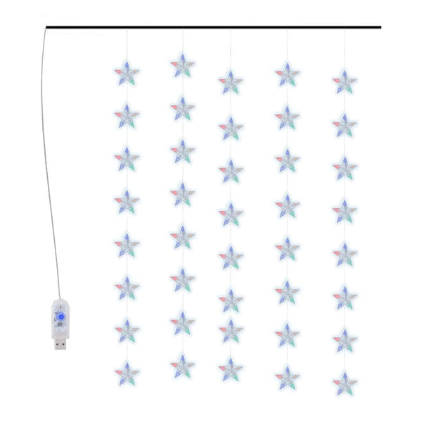 LED Sternenvorhang Lichterkette Bunt 200 LEDs