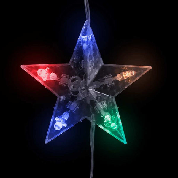 LED Sternenvorhang Lichterkette Bunt 200 LEDs