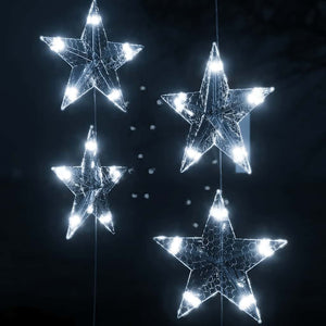 LED Sternenvorhang Lichterkette, Kaltweiß, 500 LEDs