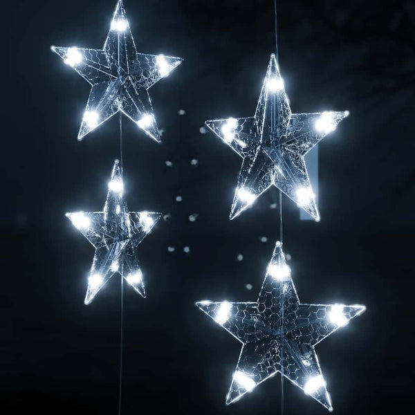 LED Sternenvorhang Lichterkette, Kaltweiß, 500 LEDs