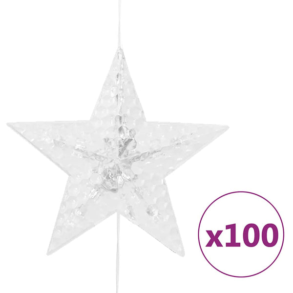 LED Sternenvorhang Lichterkette, Kaltweiß, 500 LEDs