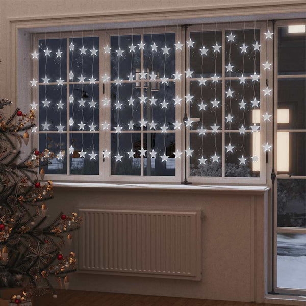 LED Sternenvorhang Lichterkette, Kaltweiß, 500 LEDs