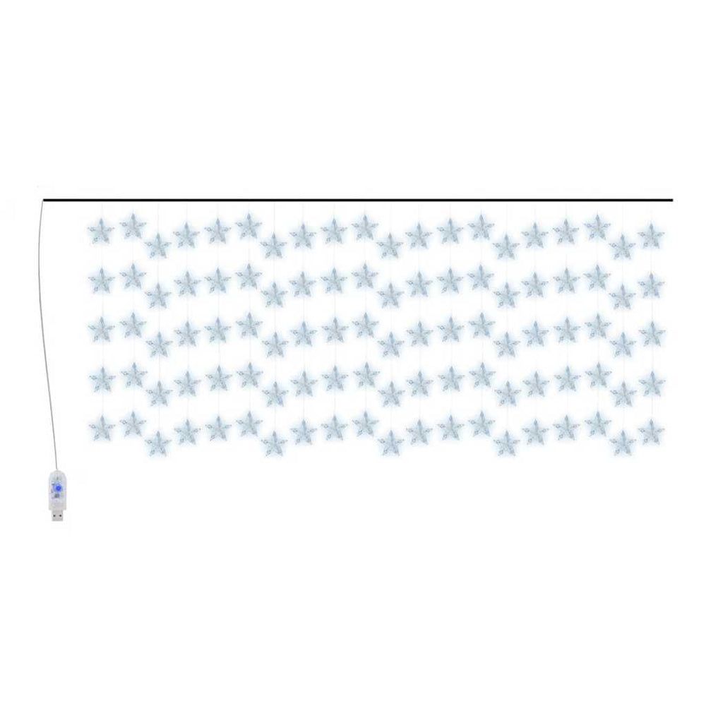 LED Sternenvorhang Lichterkette Blau 500 LEDs
