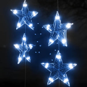 LED Sternenvorhang Lichterkette Blau 500 LEDs