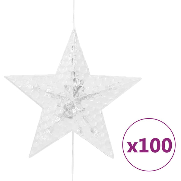 LED Sternenvorhang Lichterkette Blau 500 LEDs