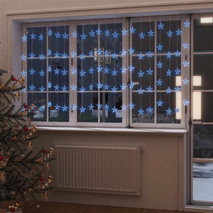 LED Sternenvorhang Lichterkette Blau 500 LEDs