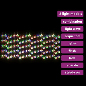 LED Sternenvorhang Lichterkette Bunt 500 LEDs