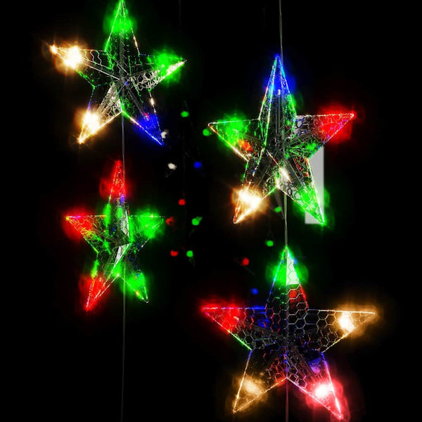 LED Sternenvorhang Lichterkette Bunt 500 LEDs