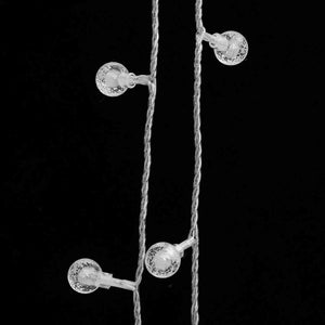 LED Lichterkette Kugeln, 20 m, Warmweiß, 8 Modi
