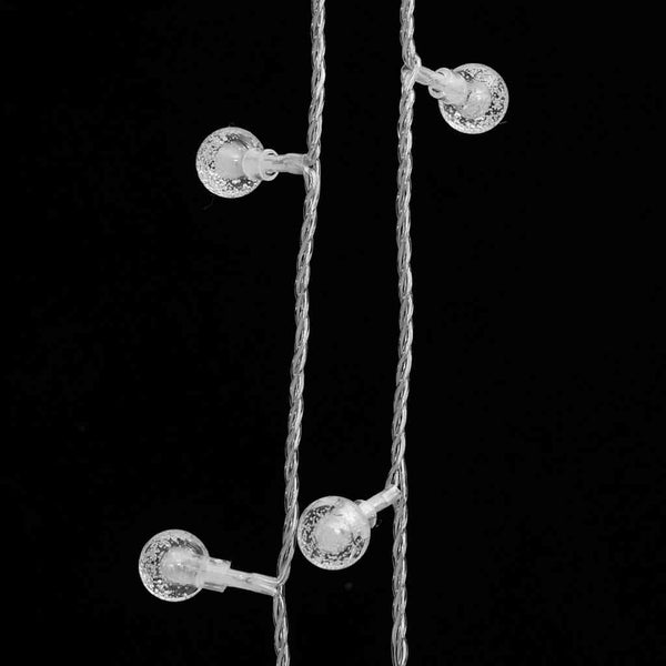 LED Lichterkette Kugeln, 20 m, Warmweiß, 8 Modi