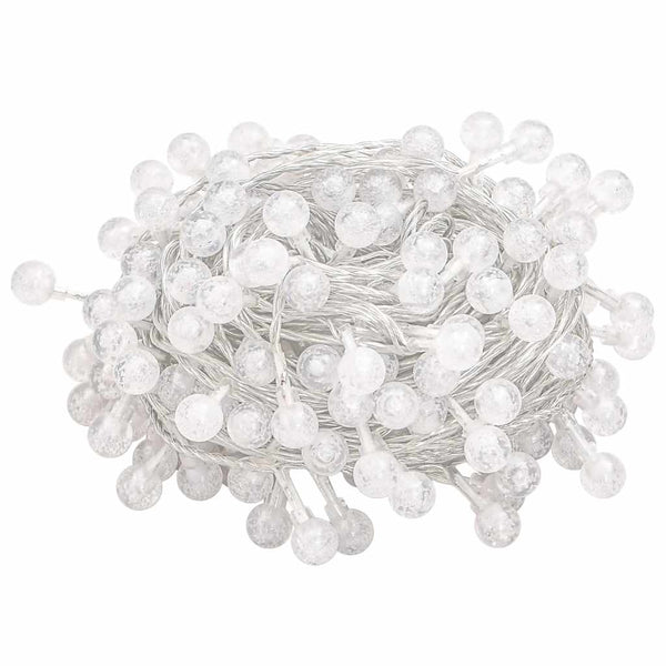 LED Lichterkette Kugeln, 20 m, Warmweiß, 8 Modi