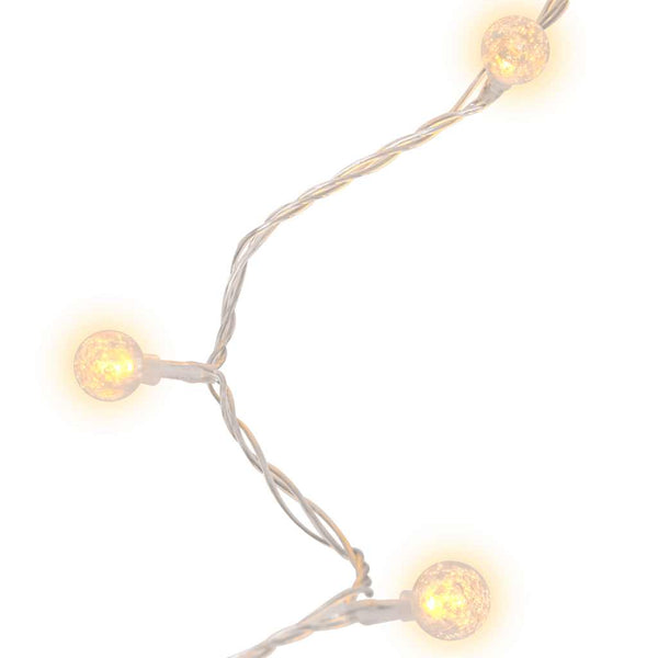 LED Lichterkette Kugeln, 20 m, Warmweiß, 8 Modi