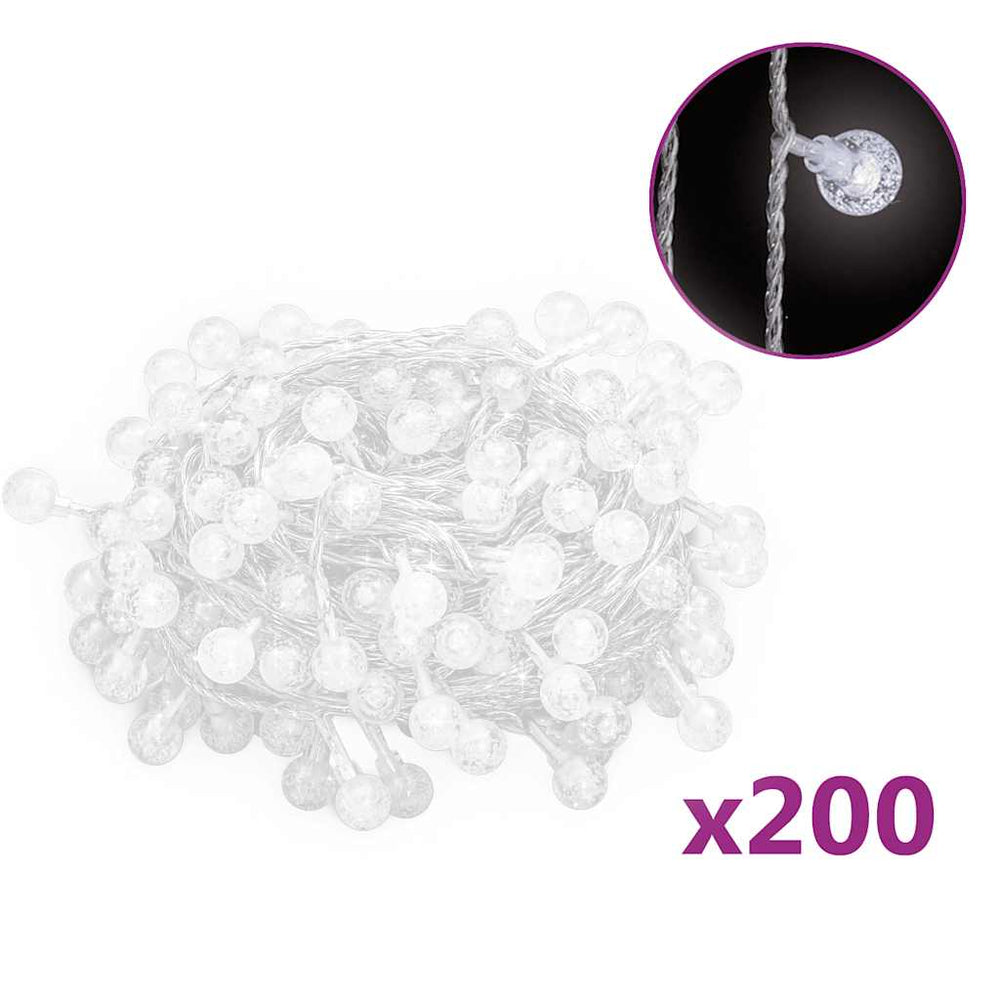 LED Lichterkette Kugeln, 20 m, Kaltweiß