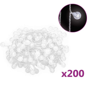 LED Lichterkette Kugeln, 20 m, Kaltweiß