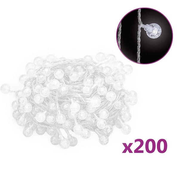 LED Lichterkette Kugeln, 20 m, Kaltweiß