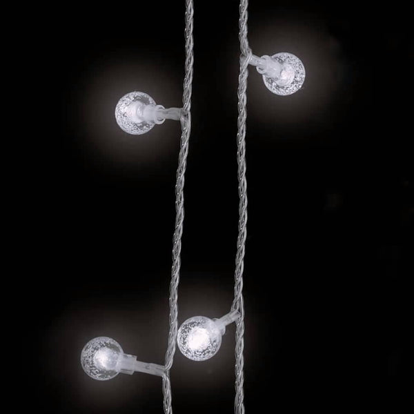 LED Lichterkette Kugeln, 20 m, Kaltweiß