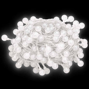 LED Lichterkette Kugeln, 20 m, Kaltweiß