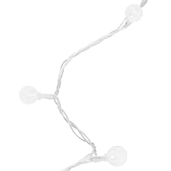LED Lichterkette Kugeln, 20 m, Kaltweiß