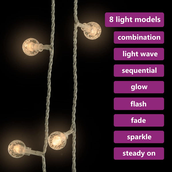 Lichterkette Kugeln 40m 400 LED Warmweiß