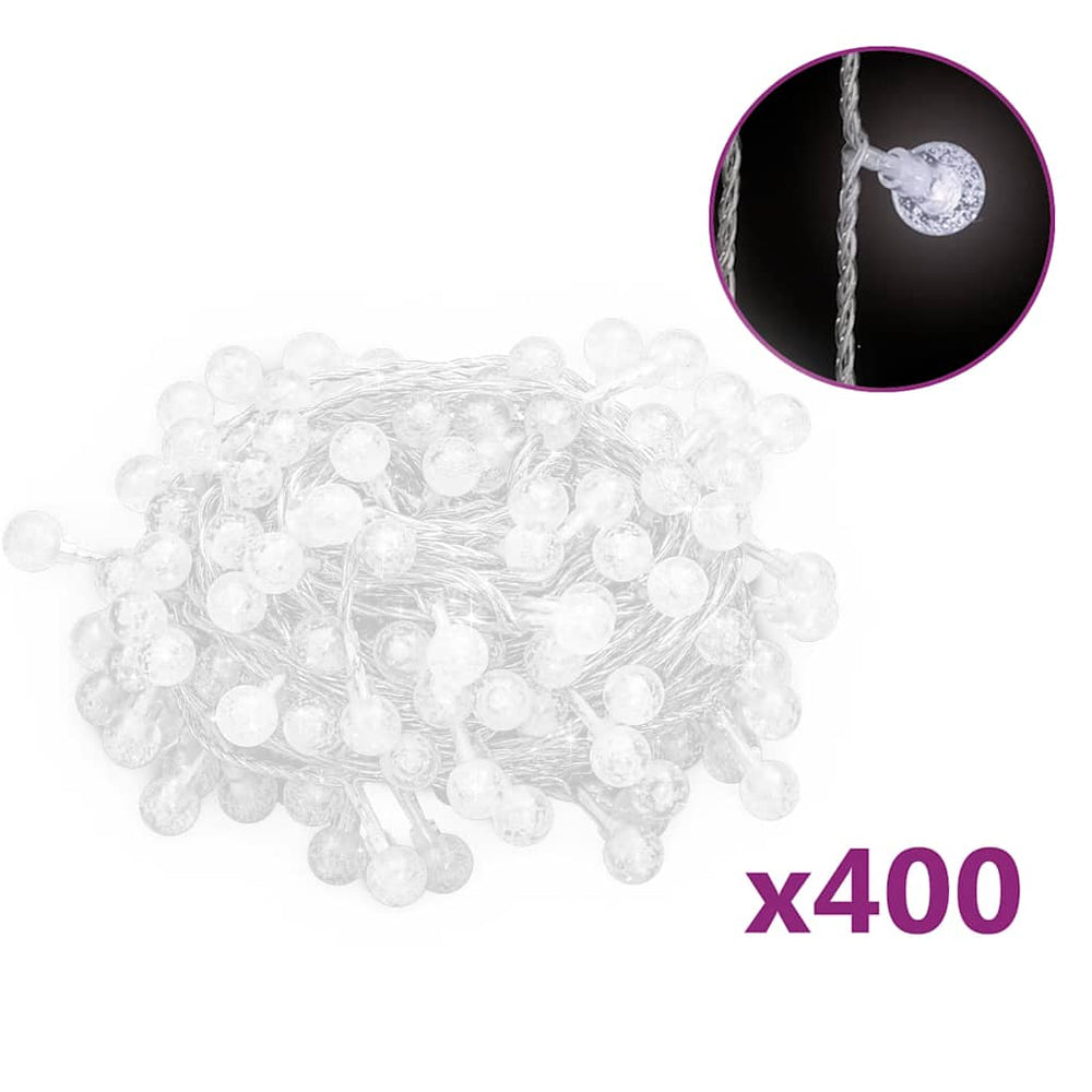 Lichterkette Kugeln 40m 400 LED Kaltweiß