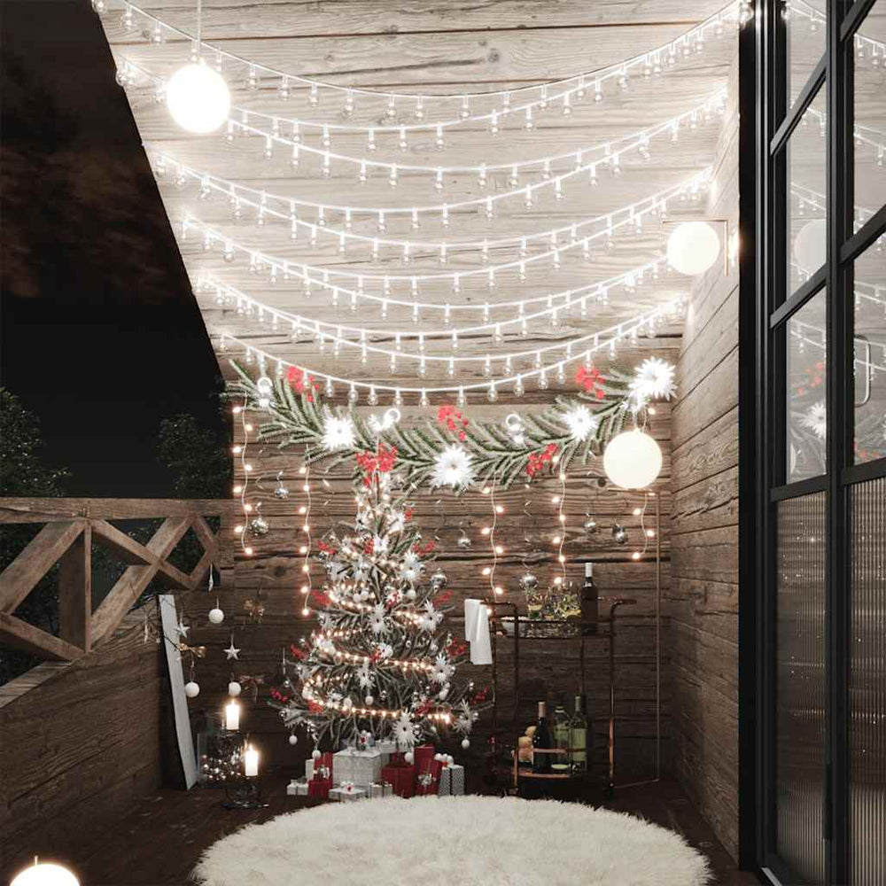Lichterkette Kugeln 40m 400 LED Kaltweiß