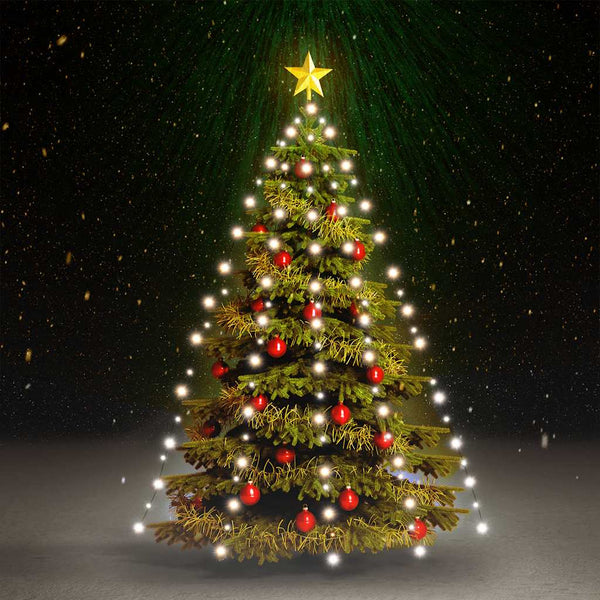 Weihnachtsbaum Lichterkette 150 LEDs Kaltweiß
