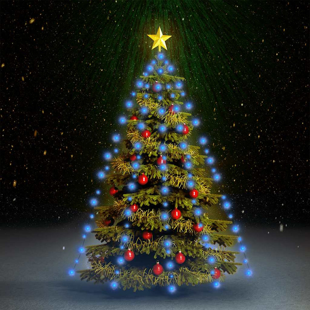 Blaues LED Lichternetz für Weihnachtsbaum 150 cm